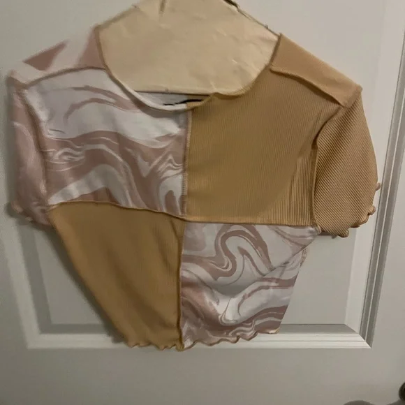 Missguided Color Block Crop Top - Picture 2 of 4